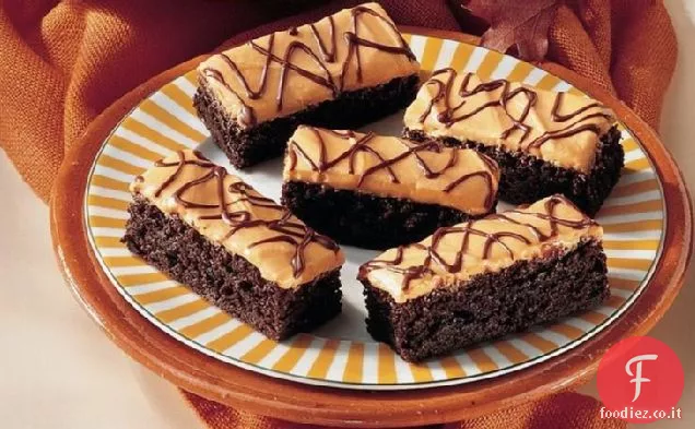 Brownies con crema di formaggio all'arancia