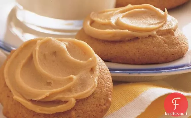 Biscotti al burro rosolati con glassa al caramello
