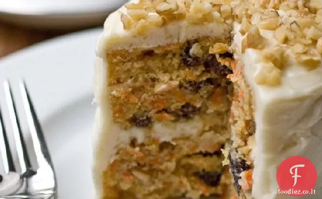 Mini torta di carote con acero-Crema di formaggio glassa