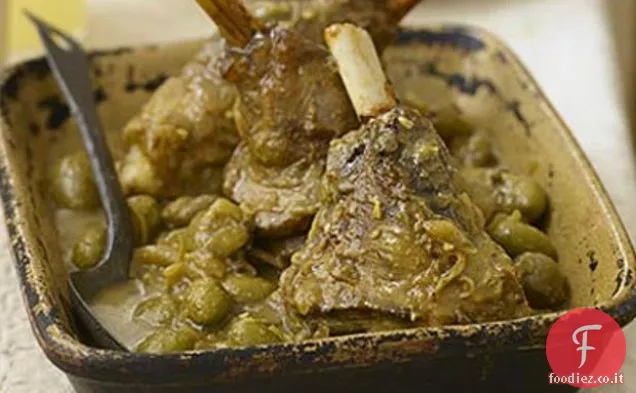 Stinchi di agnello con olive e limone conservato
