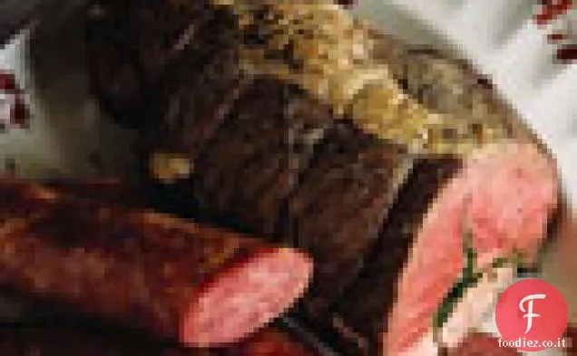 Coscia di agnello ripiena di erbe