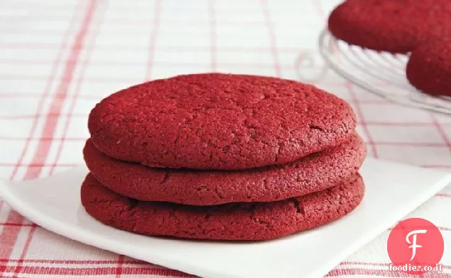 Biscotti torta di velluto rosso