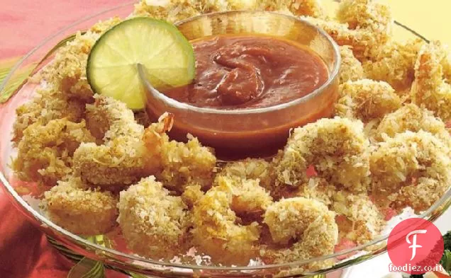 Gamberetti al cocco con salsa cocktail Gingered