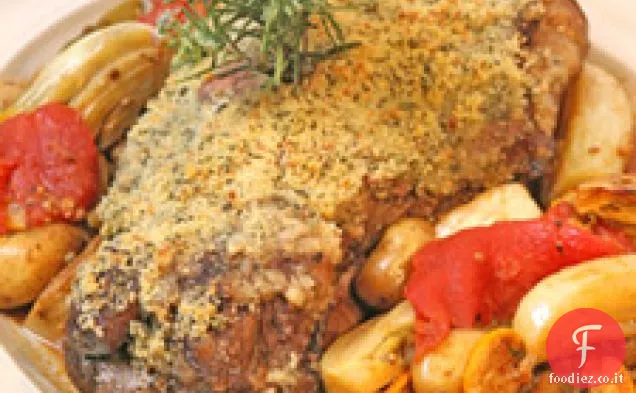Spalla di Agnello Brasato con Patate e Finocchietto