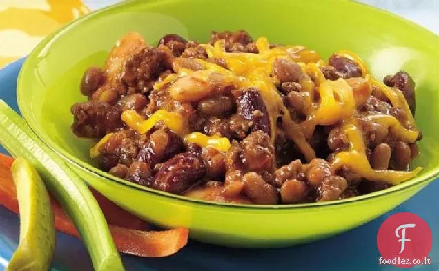 Slow-Cooker preferito carne macinata e fagioli