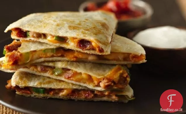 Quesadillas di pancetta di formaggio