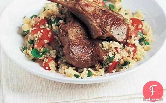 Cotolette di agnello con Tabbouleh di mandorle