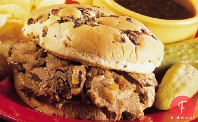 Panini caldi di manzo a cottura lenta Au Jus