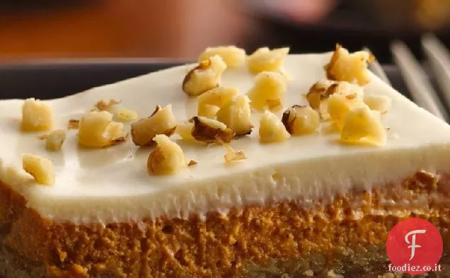 Quadrati di cheesecake alla zucca