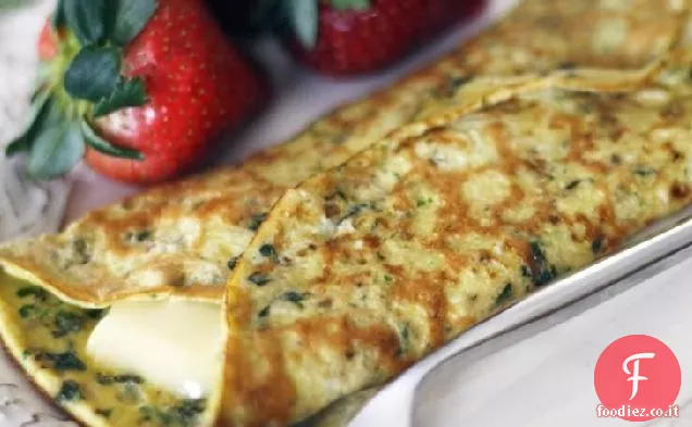 Omelette alle erbe e Brie