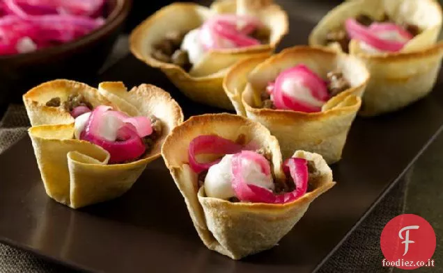 Mini Tortilla di manzo e pomodoro arrosto