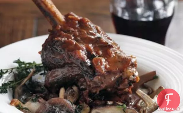 Agnello italiano brasato con funghi
