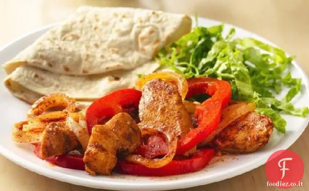 Fajitas di pollo alla griglia frizzante