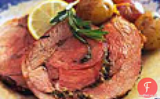 Rosmarino-Agnello arrosto con succhi di pan