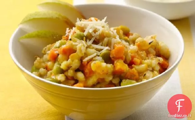 Risotto di Patate dolci e Orzo a cottura lenta
