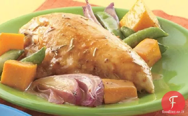 Miele-Senape Pollo arrosto e zucca