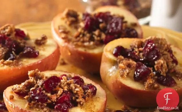 Mele al forno a microonde con muesli