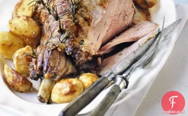 Agnello arrosto al rosmarino e miele