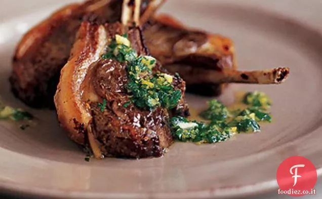 Costolette di agnello con limone e prezzemolo