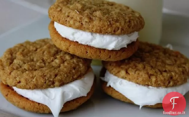 Mini farina d'avena Burro di arachidi Torte alla crema