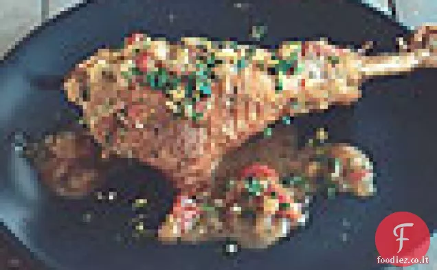 Stinchi di manzo brasati all'aglio