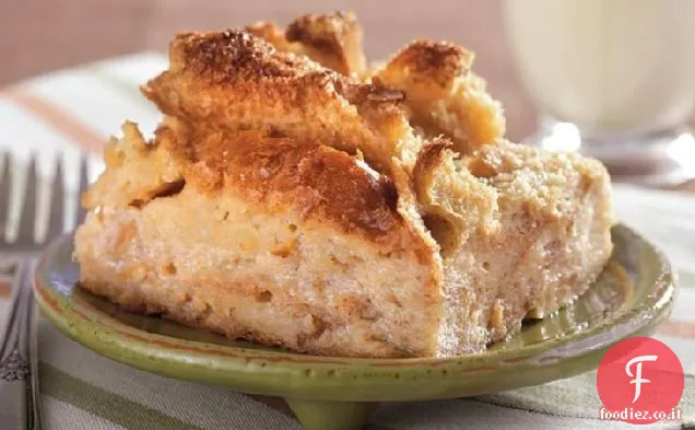 Budino di pane di acero pecan