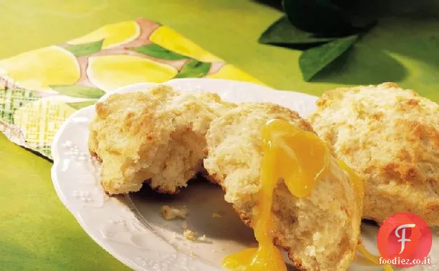 Focaccine al limone e crema di formaggio