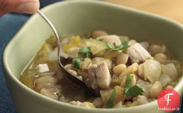 Cile verde, pollo e fagioli Chili