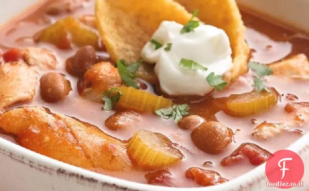 Chili di pollo messicano a cottura lenta