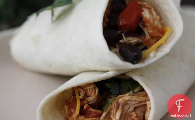Burritos di pollo messicano a cottura lenta