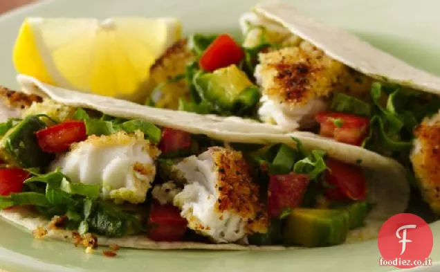 Tacos di pesce al limone e pepe