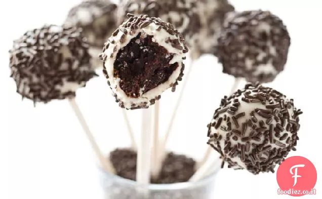 In bianco e nero Brownie Pops