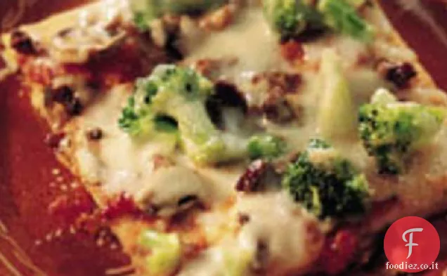 Pizza italiana con Broccoli e Provolone