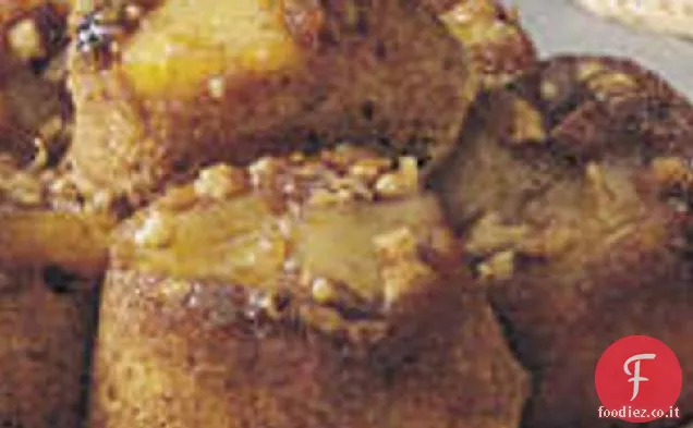 Muffin alla carota capovolti all'ananas