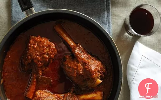 Stinchi di agnello brasati alla cannella