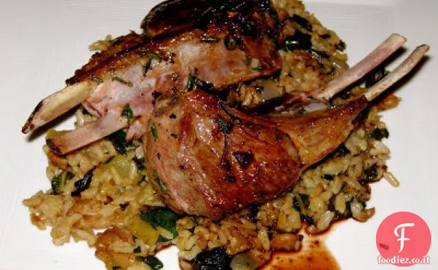 Cremagliera di Agnello in crosta di rosmarino con Miele-Riduzione balsamica