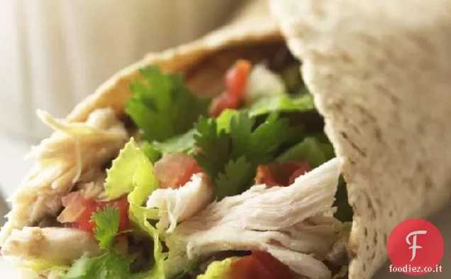 Fagiolo e salsa di pollo Wrap