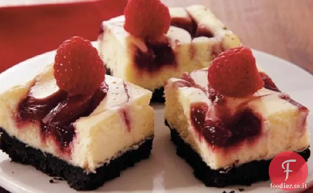 Barrette di cheesecake al lampone