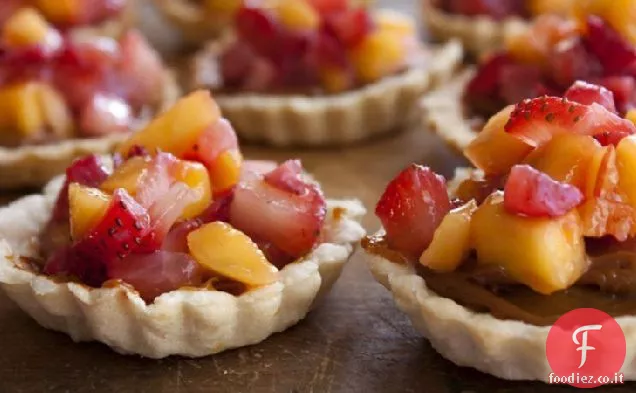 Tortine rustiche Ripiene di Dulce de Leche, Fragole e Mango