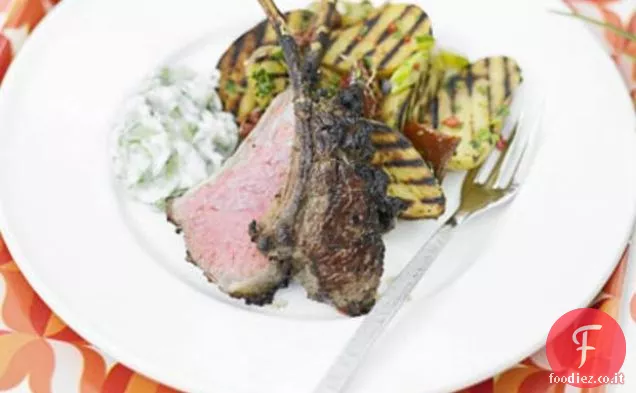 Senape e rosmarino marinato Cremagliera di agnello