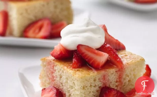 Quadrati di dolcecuore alla fragola magro