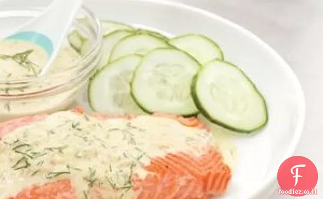 Salmone con salsa di aneto di Digione