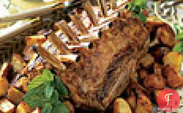 Arrosti di Agnello con Patate Novelle e Pesto alla Menta