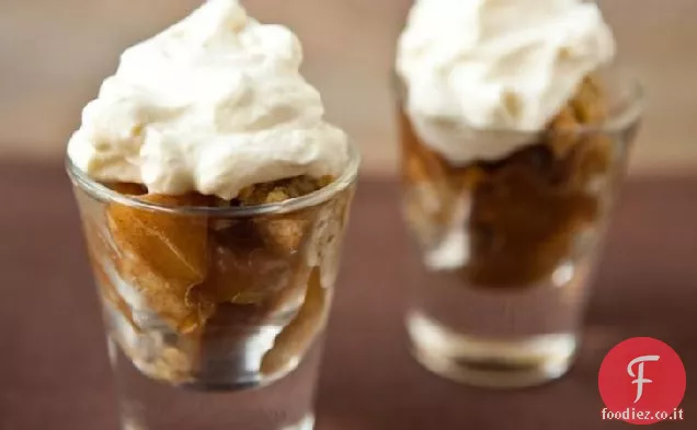 Shooters croccanti alla mela Bourbon con Crema Bourbon