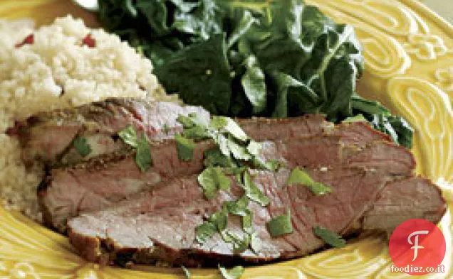 Coscia di agnello alla griglia con aglio e spezie al curry