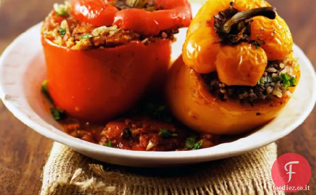 Peperoni ripieni di agnello speziato