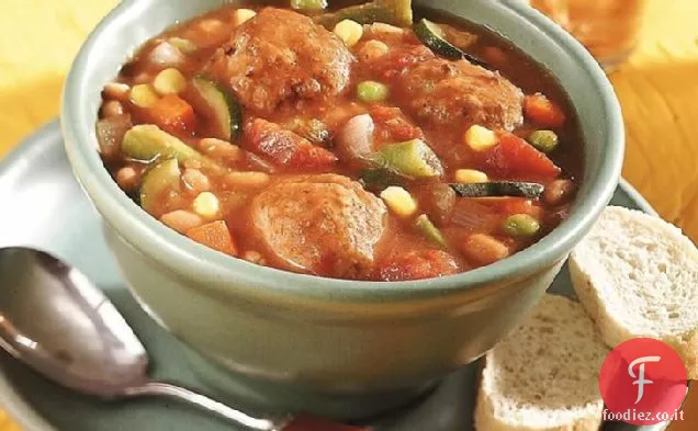 Stufato di polpette di fagioli a cottura lenta