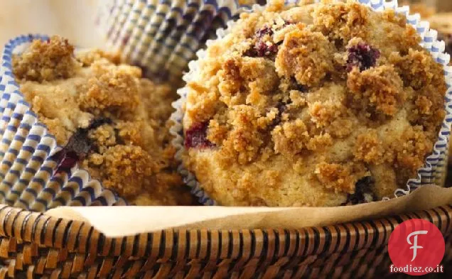 Muffin al mirtillo-Streusel (farina integrale bianca)