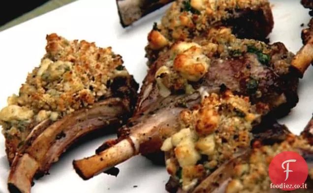 Costolette di agnello alla griglia in crosta di Gorgonzola