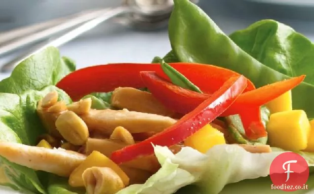 Involtini di lattuga ripieni di pollo